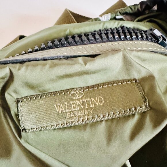 VALENTINO GARAVANI SOFT SHELL ARMY GREEN CAMO STARS BACKPACK UNISEX ITALY main image 4